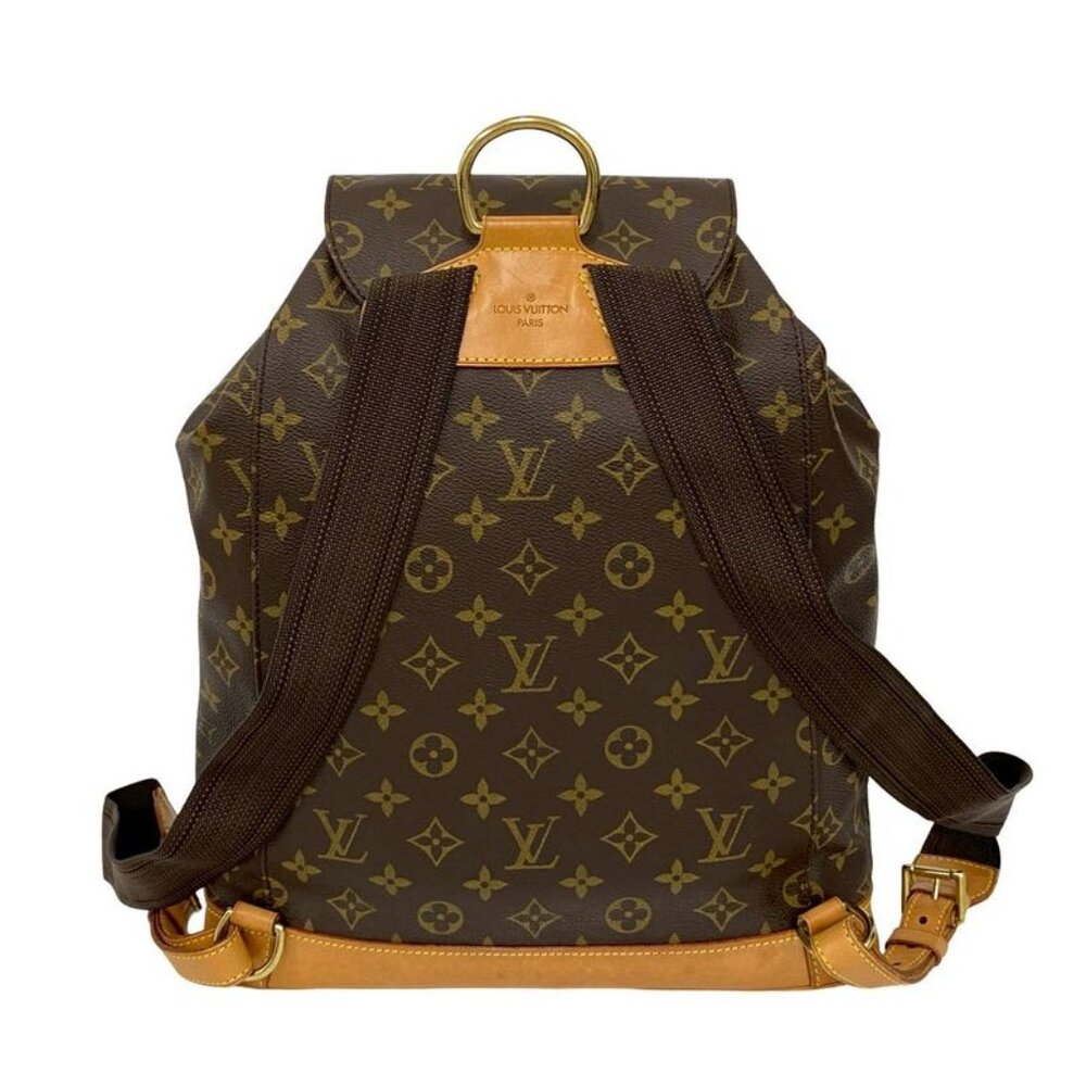 Louis Vuitton Vintage Montsouris Monogram Leather Drawstring Rucksack Sac - Picture 3 of 10